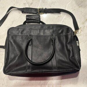 Vintage Coach Briefcase Black 0538 Bag Messenger Bag Shoulder Bag.